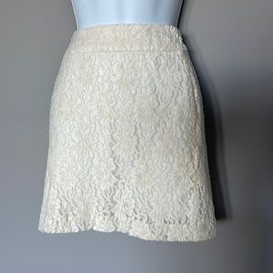 Kensie lace ivory skirt